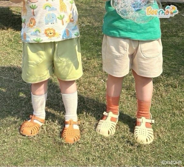 6004QHB - Quần Beemo thun cotton màu trơn size 1-5y