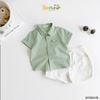 6036AHB - Áo sơ mi Beemo cổ đức, túi cách điệu size 1-6y