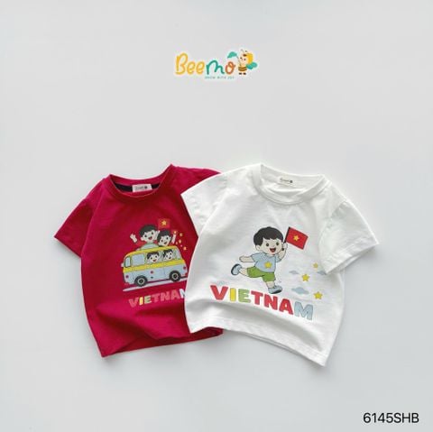6145SHB - Áo thun Beemo yêu nước Việt Nam size 1-6y