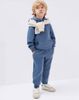 BBT06 - Bộ nỉ bông hoodie GGJJ 2 màu be/xanh bé trai size 2-8y