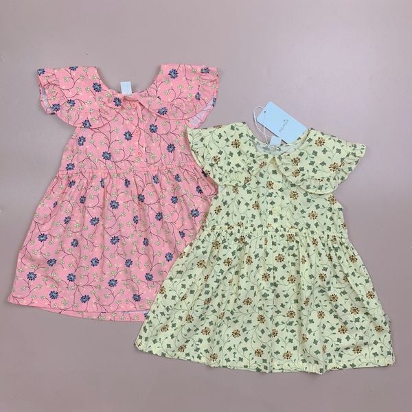 V00024 - Váy thô cổ sen 2 màu hoa size 90 - 130