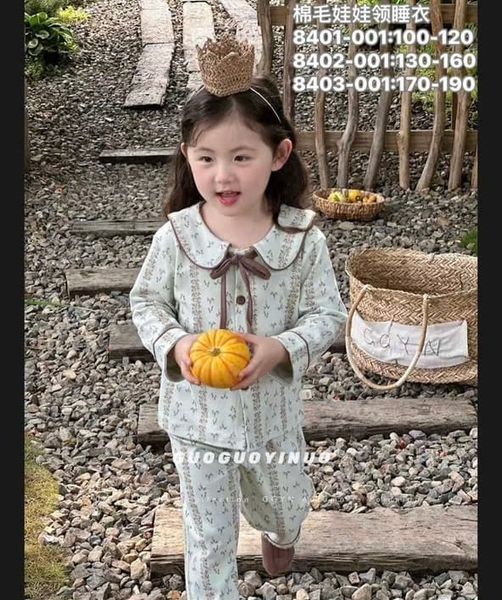 BBG10 - Bộ Pyjama vải thun GuoguoYinuo nhiều màu cho bé gái size 100-190