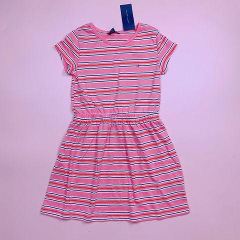 V00062 - Váy cotton kẻ ngang nhiều màu BG size 7-16y