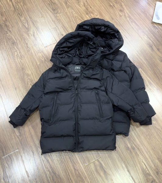 AKBT18 - Áo khoác phao dáng dài 2 màu đen/rêu cho bé size 6-14y