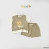 6057BHB - Bộ thun cotton Beemo giả gile bé trai size 1-6y