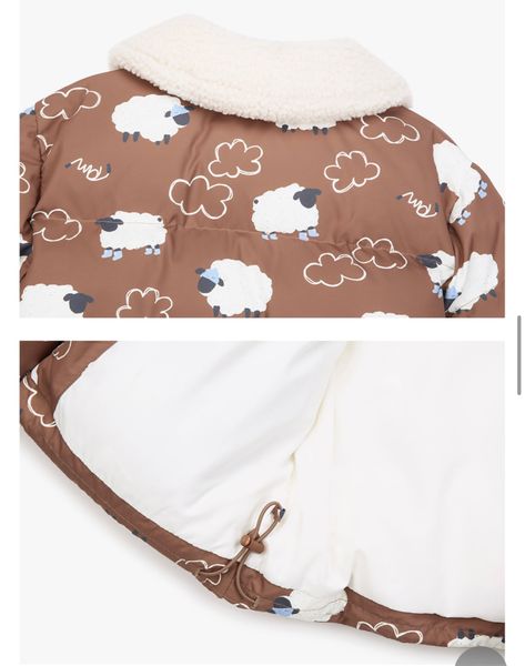 AKBT16 - Áo khoác phao màu nâu hình cừu cổ lông cho bé size 100-140