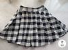 CVAY15 - Chân váy vải thô Mini Peace kẻ caro liền quần nỉ bé gái size 110-160