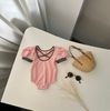 DB00026 - Bộ bơi liền Harifa vai bồng lưng dây đan chéo 3 màu size 9m - 8y