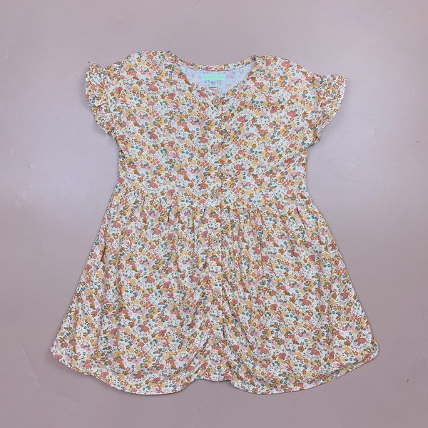 V00050 - Váy lanh hoa nhí nhiều màu BG size 2-14y
