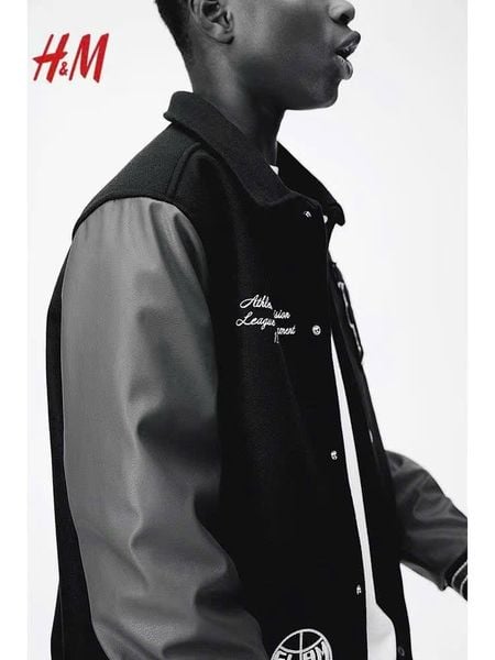 AKBT31 - Áo khoác bomber nỉ dạ phối tay da cho bé trai size 8-14y