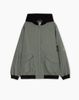 AKBT39 - Áo khoác phao bomber oversize phối mũ nỉ GGJJ dư xịn cho bé 2 màu đen/rêu size 6-14y