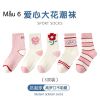 SH2511PK01 - Set 5 đôi tất Minliu Kidsocks dành cho trẻ em, chất liệu cotton+polyester+spandex, NSX Man Luu Textile Company Limited