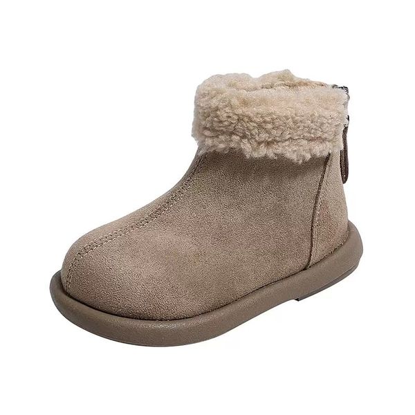 912 - Bốt da lộn viền lông 3 màu cho bé size 23-36