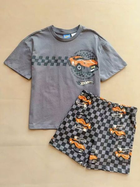 BBT32 - Bộ cotton dư xịn họa tiết Sonic, Ninja rùa, Hot wheels nhiều màu bé trai size 1-8y