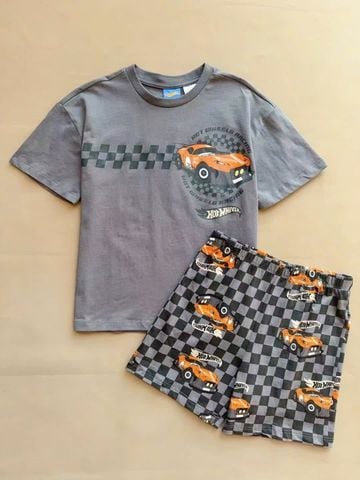 BBT32 - Bộ cotton dư xịn họa tiết Sonic, Ninja rùa, Hot wheels nhiều màu bé trai size 1-8y