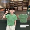 ABT921 - Áo cotton Beemo cổ tròn trơn nhiều màu cho bé size 80-130
