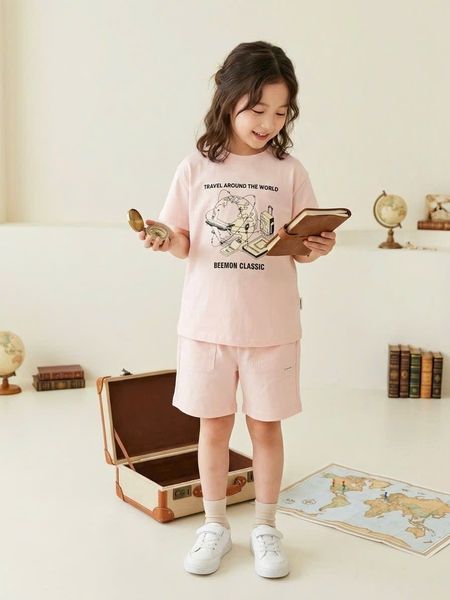BM2603ST03 - Bộ quần áo Beemon cổ tròn cho bé size 120-170
