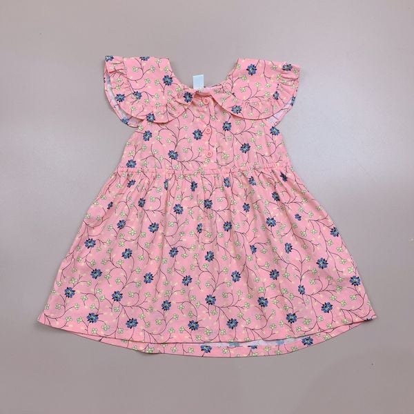 V00024 - Váy thô cổ sen 2 màu hoa size 90 - 130