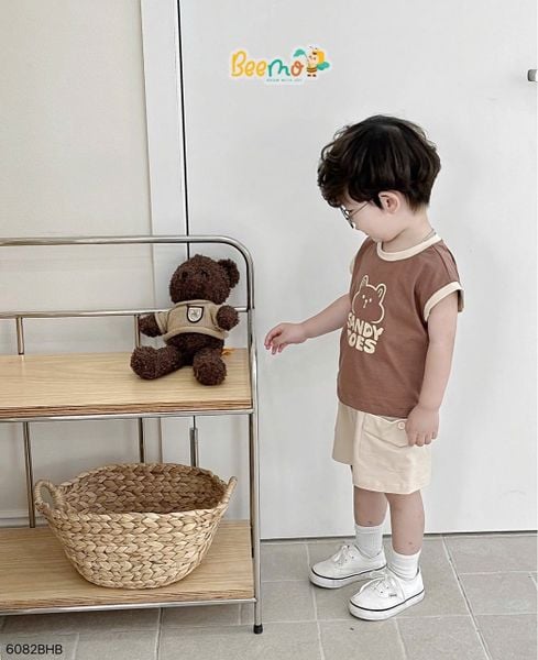 6082BHB - Set bộ Beemo áo sát nách Sanday Bear size 1-6y