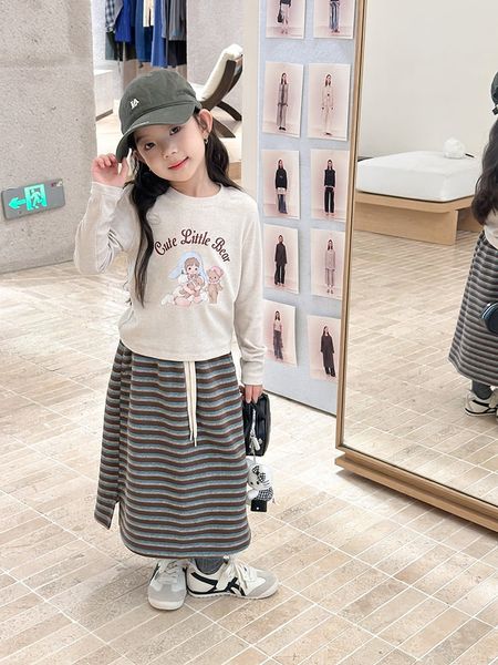 25G052 - Áo thun tăm AMBB họa tiết nhiều màu cho bé gái size 90-170