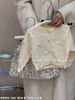 7156 - Set 2ct áo khoác cardigan len kem nơ + chân váy bé gái size 90-130