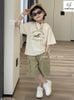 MLSBCC.7535 - Bộ Melisa áo kem in ngựa + quần rêu size 2-12y
