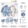 6294BDB - Bộ khoác gió Beemo vui chơi mỗi ngày 2 màu be/xanh bé trai size 1-6y