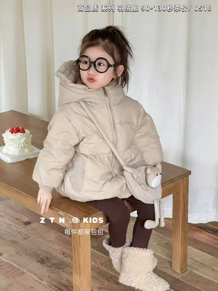 AK27 - Áo khoác phao lông vũ Enenyu Kids kèm túi cho bé gái size 90-130