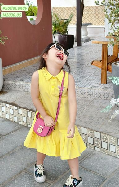 V00048 - Váy Mia Kids cotton cổ đức đuôi cá 2 màu BG size 2-12y