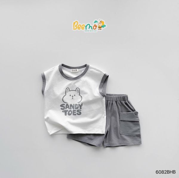 6082BHB - Set bộ Beemo áo sát nách Sanday Bear size 1-6y