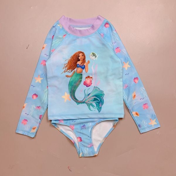 DB00052 Bộ bơi áo dài tay + quần tam giác BG size 2-14y