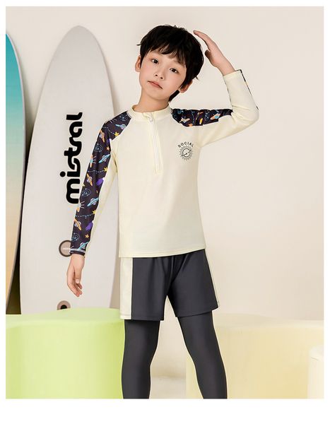 1177 - Bộ bơi YUKE dài tay, quần dài chống nắng bé trai size XL-6XL