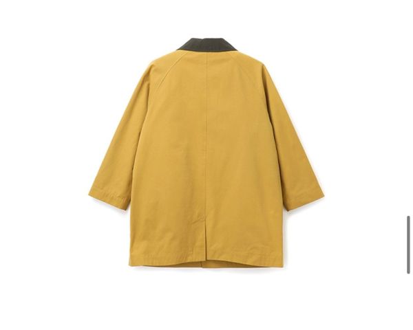 AKBT55 - Áo khoác trenchcoat Renoma màu vàng phối cổ nâu BT 120-160