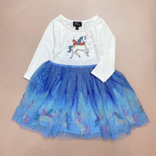 V00141 - Váy cotton phối chân voan nhiều màu size 2 - 8y
