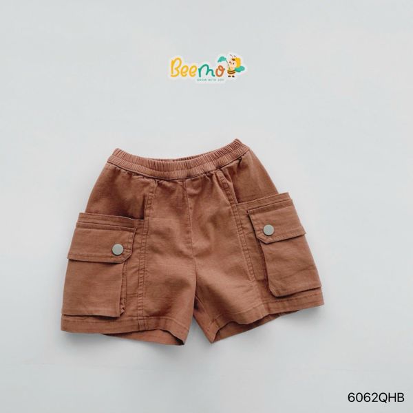 6062QHB - Quần short Beemo túi hộp Little Exporer size 1-6y