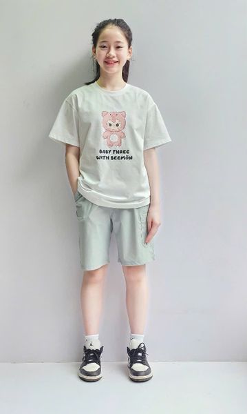 BBG35 - Bộ vải golf Bee Mon Capybara, Baby Three nhiều màu cho bé size 120-160