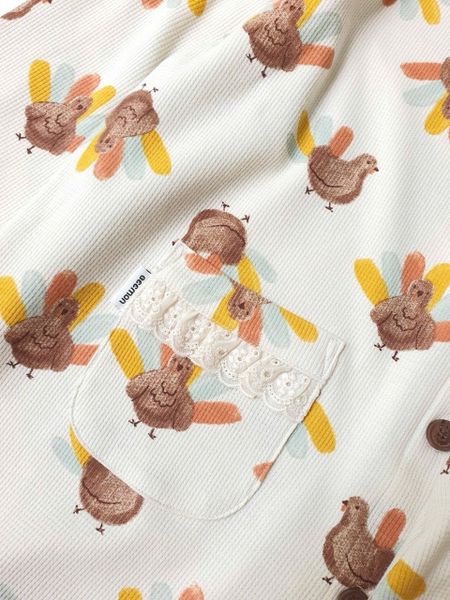 BM2508PJ02 - Pyjama Beemon vải tổ ong màu be họa tiết cho Mẹ freesize 50-65kg