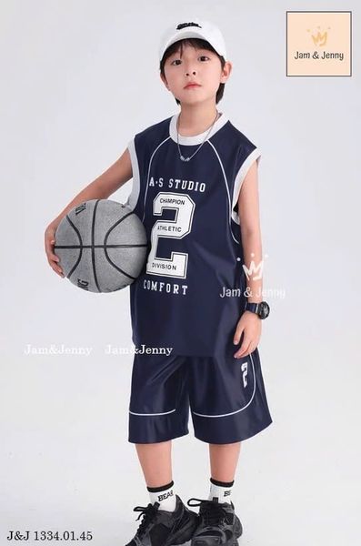 JJBCC.1334 - Bộ cotton thể thao Jam & Jenny sát nách in số 3 màu size 2-12y