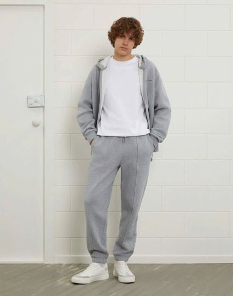 QBT04 - Quần jogger nỉ bông GGJJ 2 màu ghi/đen cho bé size 6-14y