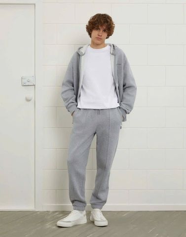 QBT04 - Quần jogger nỉ bông GGJJ 2 màu ghi/đen cho bé size 6-14y