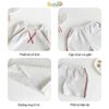 6007BHB - Bộ cotton phối lé Beemo 2 màu cho bé size 1-5y