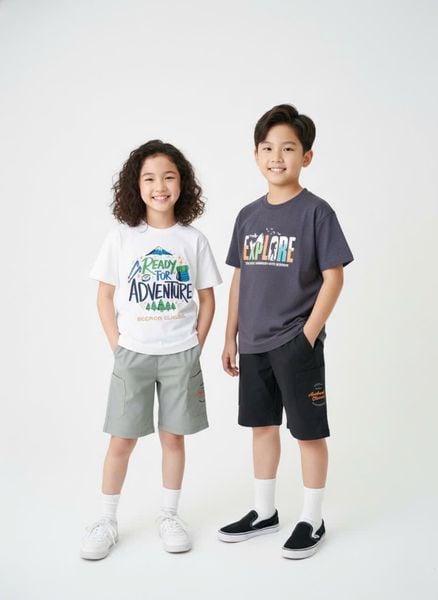 BM2602ST06 - Bộ Beemon cổ tròn vải Golf 3 màu cho bé size 120-170