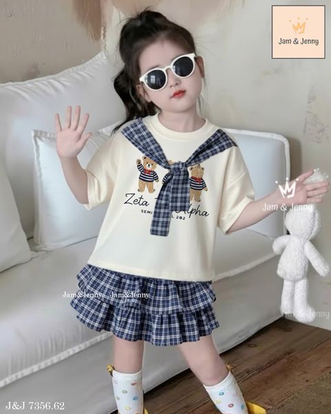 BJJTC.7356 - Bộ Jam & Jenny bé gái size 2-12y