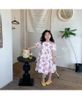 V00026 - Váy thô June xếp tầng tay bồng 2 màu hoa size 1 - 10y