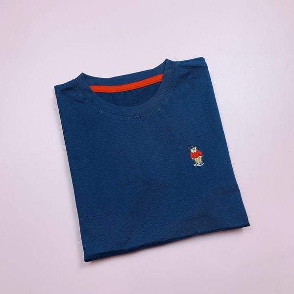 ABT64- Áo cotton thêu gấu trơn nhiều màu BTBG size 120-160