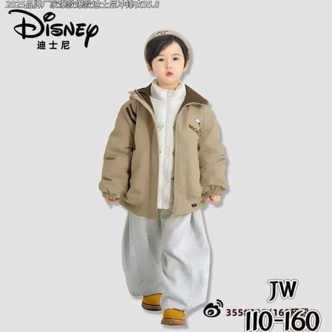 W355 - Áo khoác phao Disney lót nỉ cho bé size 110-160