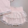 V00076 - Set áo + chân váy hồng tay bồng BG size 6-18y