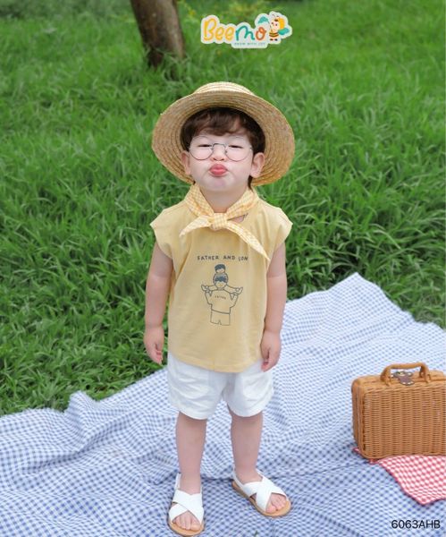 6063AHB - Áo tanktop Beemo bé trai size 1-6y