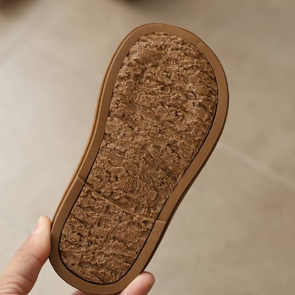 912 - Bốt da lộn viền lông 3 màu cho bé size 23-36