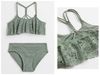 DB00007 - Bộ bơi rời ren màu rêu size 8 - 14y